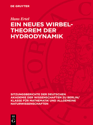 cover image of Ein Neues Wirbel-Theorem der Hydrodynamik